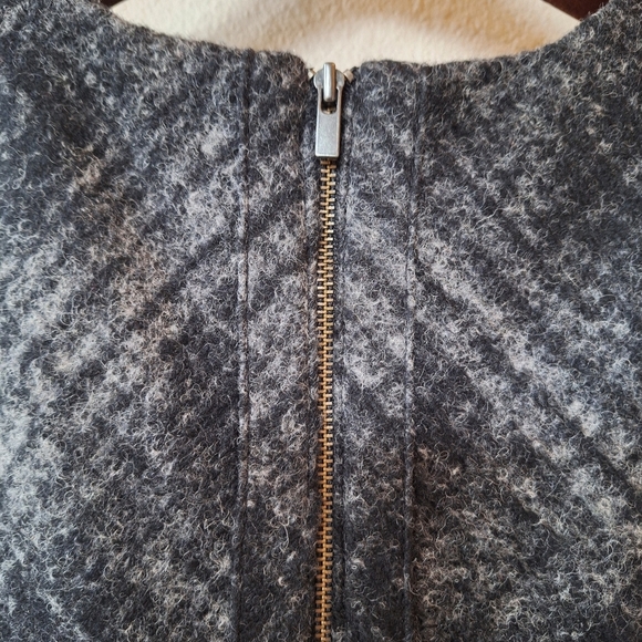 Banana Republic Womens Wool Blend Black/Gray Sleeveless Midi Dress Size 0P - Picture 6 of 7